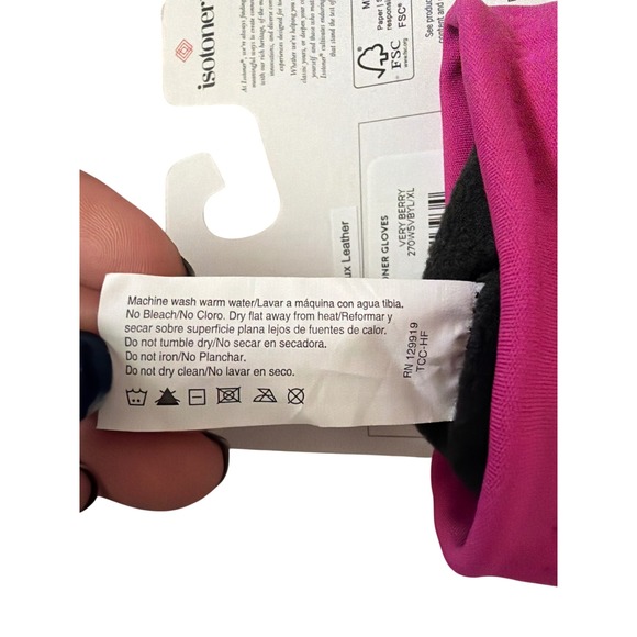 Isotoner smarTouch Gloves Women L/XL  Berry Pink NEW Touchscreen Faux Leather - Picture 6 of 6